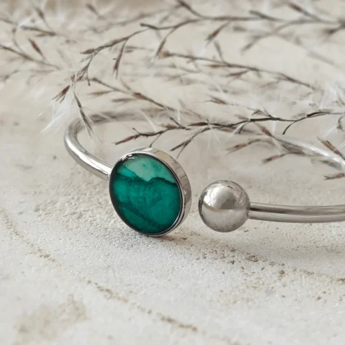 zieleń butelkowa bransoletka