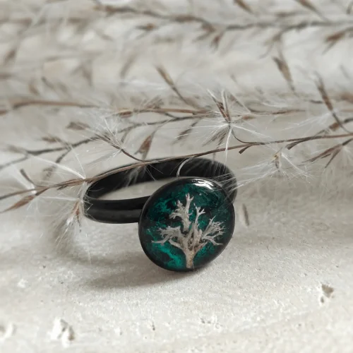 chrobotek reniferowy pierścionek