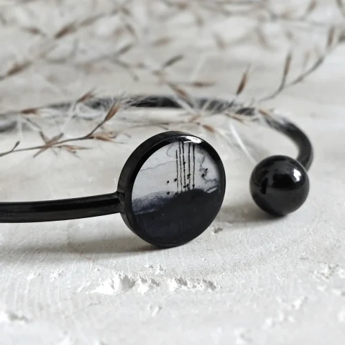 Czarna akwarela bransoletka