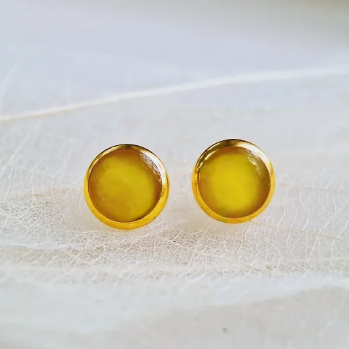 Kolczyki sztyfty żółte