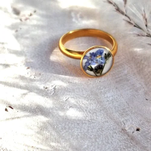 Niezapominajka pierscionek